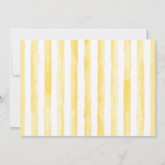 青と黄色の男の子エレファンベイビーシャワー招待状 招待状 (裏面)