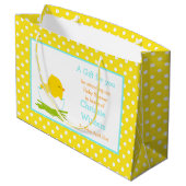 青と黄色の男の子シックありがとう ラージペーパーバッグ (裏面アングル)