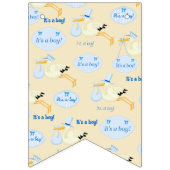 青と黄色の男の赤ちゃんのバンティングフラグ バンティングフラッグ (第1の旗)