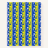 青と黄色の背景のハート ノートブック (正面)