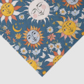 青と黄色の花と太陽と月 薄葉紙 (詳細)