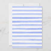 青と黄色の花のファーストホーリーコミュニオン 招待状 (裏面)