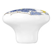 青と黄色の花セラミックプル セラミックノブ (側面)