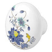 青と黄色の花セラミックプル セラミックノブ (右)