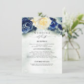 青と黄色の花結婚の情報 エンクロージャーカード (スタンド正面)