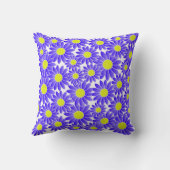 青と黄色の花装飾用クッション クッション (裏面)