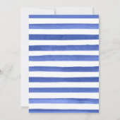 青と黄色の花金ゴールドフレーム21st誕生日 招待状 (裏面)