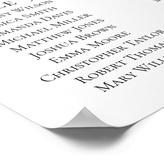 青と黄色の花。結婚座席表 ポスター (角)