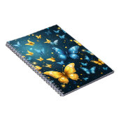 青と黄色の蝶飛んでいるは ノートブック (右側)
