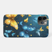青と黄色の蝶飛んでいるは Case-Mate iPhoneケース (裏面(横))