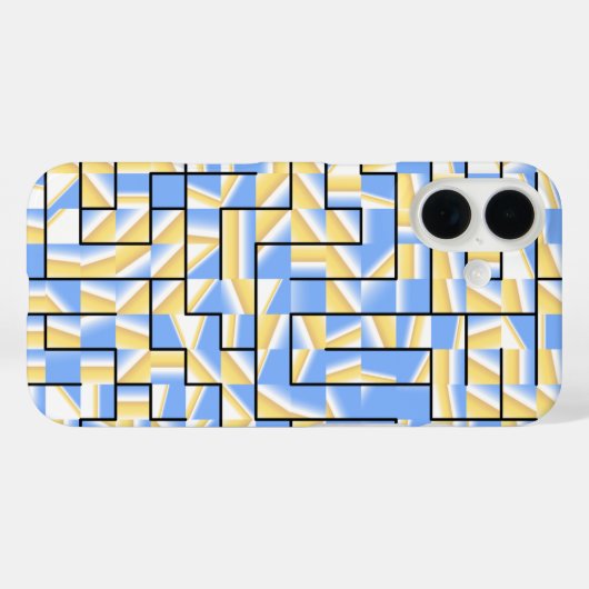 青と黄色の迷路 Case-Mate iPhoneケース (裏面 (横))