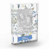 青と黄色の野の花 フォトブロック (左)