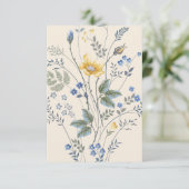 青と黄色の野の花　レスポンスカード 出欠カード (スタンド正面)