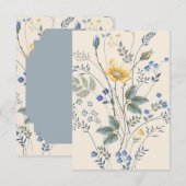 青と黄色の野の花　レスポンスカード 出欠カード (正面/裏面)