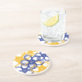 青と黄色の野花 コースター (側面)