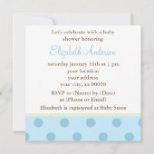 青と黄色の鳥のベビーシャワー 招待状 (裏面)