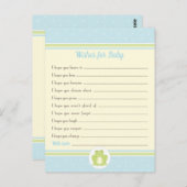 青と黄色を願うカエルの赤ちゃんシャワー ポストカード (正面/裏面)