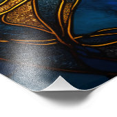 青と黄金のエレガンス – AI on The Rise フォトプリント (角)