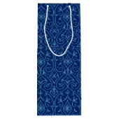 青と黄金の装飾ハヌカー ワインギフトバッグ (裏面)