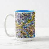 青と黄15 oz 2トーンマグ ツートーンマグカップ (左)