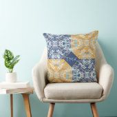 青と黄 クッション (椅子)