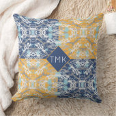 青と黄 クッション (ブランケット)