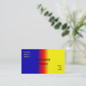 青と黄 名刺 (スタンド正面)
