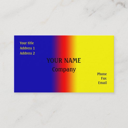 青と黄 名刺 (正面)