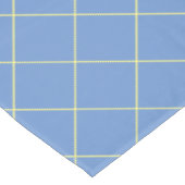 青と黄、国、格子模様綿 テーブルクロス (アングル)