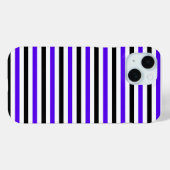 青と黒と白のストライプデザイン Case-Mate iPhoneケース (裏面 (横))