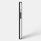 青と黒と白のストライプデザイン iPhoneケース (左側面)