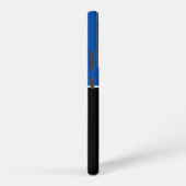 青と黒に交差する剣を持つシールド SAMSUNG GALAXYケース (右側面)