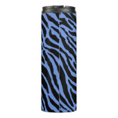 青と黒のアニマルプリントストライプ タンブラー (裏面)