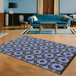 青と黒のアートデコパターン