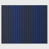 青と黒のキャンディストライプー ラッピングペーパー (フラット)