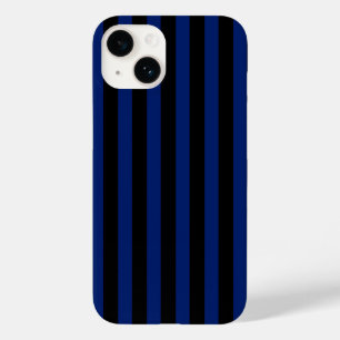 青と黒のキャンディストライプー Case-Mate iPhone 14ケース