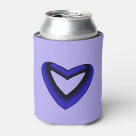 青と黒のグラデーションハート 缶クーラー