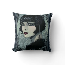 青と黒のゴシック様式の轟音20の女性