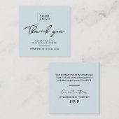 青と黒のシンプルのご案内 スクエア名刺 (正面/裏面)