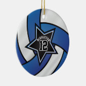 青と黒のスターバレーボール🏐 セラミックオーナメント (右)