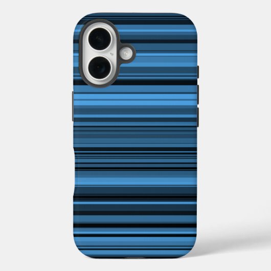 青と黒のストライプ Case-Mate iPhoneケース (裏面)