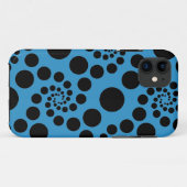 青と黒のスパイラルドット – 独自のカスタマイズ Case-Mate iPhoneケース (裏面(横))
