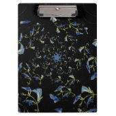 青と黒のセージのフラクタル芸術 クリップボード (正面)