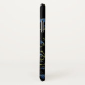 青と黒のセージフラクタルアートモノグラム Case-Mate iPhoneケース (裏面/右)