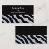 青と黒のゼブラパターン 名刺 (正面/裏面)