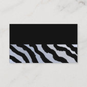 青と黒のゼブラパターン 名刺 (裏面)