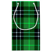 青と黒のタータンチェック格子小抱き枕 スモールペーパーバッグ (裏面)