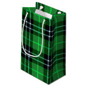 青と黒のタータンチェック格子小抱き枕 スモールペーパーバッグ (裏面アングル)