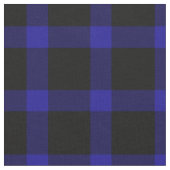 青と黒のタータンチェック格子模様 ファブリック (クローズアップ)