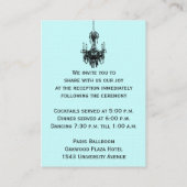 青と黒のダマスクシャンデリアのエンクロージャカード エンクロージャーカード (裏面)